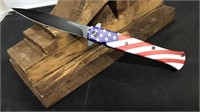 American Flag Spring Assist Knife