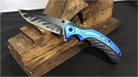 Blue/black Flame Knife