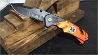 EMS Orange Handle Knife