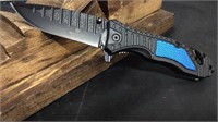 Blue/black knife