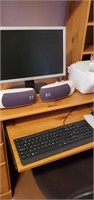 Dell monitor,  keyboard,  mouse & jbl speakers