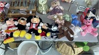 Disney dolls and bears and Steelers bears etc.