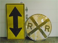 2 Road Signs to Incl. Railroad