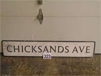 Chicksands Ave Embossed Sign (9 x 48)
