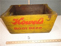 Howel's Root Beer Wood Crate 17 x 10 1/2 x 9 1/2