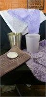 Purple bathroom accessories