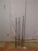 1 Baitcasting and 3 Spinning Rods 7 - 8 ft Length
