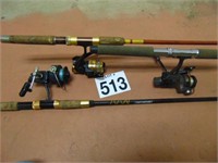 Lot of Casting Rods and Reels