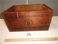 Vintage J H Kellogg Chemical CO Wood Crate