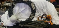 Halloween bag of bones and decor