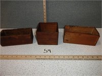 (3) Small Boxes - 1 with Dovetail Joints