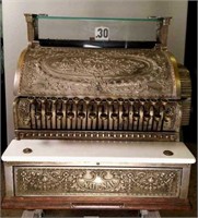 Beautiful Vintage Brass National Cash Register