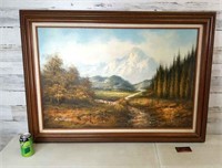 Large Canvas Painting A. Jong? 43x31