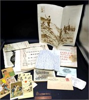 Flat of Misc Paper Goods - late 1800's - 1900's