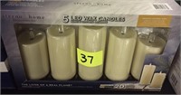 Battery operated LED wax candles with remote