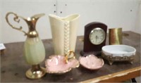 Vintage Vase, Marble Candle Holder, Clock & More