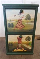 Wooden Two Drawer Golfers Cabinet 11.5" Tall