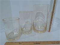 (3) Glass Containers