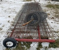 16' Gate & Wire Panels & Barbed Wire