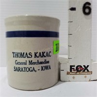 Thomas Kakac General Merchandise Saratoga Ia Crock