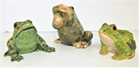 Ceramic, Wood and Resin Frogs