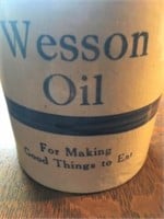 Wesson oil beater jar, rough on bottom, item w