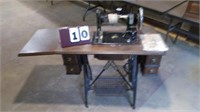 WHITE SEWING MACHINE with original cover and book