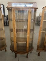 Curved front china cabinet