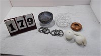 Stonefruit / napkin rings / bead bowl