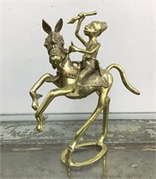 Brass figure on a horse