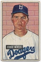 Eddie Miksis 1951 Bowman Baseball card #117