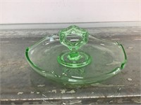 Uranium glass condiment plate