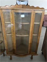 Oak Curved glass china cabinet