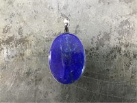 Lapis lazuli 925 stamped pendant
