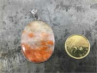 Sunstone 925 stamped pendant