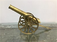 Vintage brass cannon