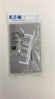 Eaton 1 Gang Receptacle Wall Plate Gray