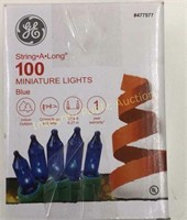 GE String A Long 100 Miniature Lights Blue