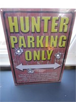 Hunters Parking Sign