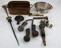 Primitive Metalware- Bowls Pins Shakers