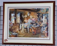 Charles L. Peterson Carousel Horses Signed  Litho
