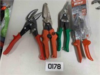assorted wiss compound and miter snips