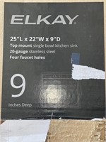 Elkay - 25-in x 22-in Satin Single-Basin Drop-In