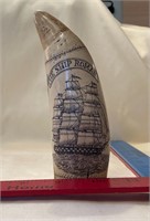 The Ship Roman scrimshaw horn