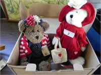 2 Vintage Plush Boyds Bears - Gloria Bearsevelt &