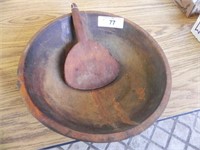 Vintage Wood Bowl & Wood Butter Pat