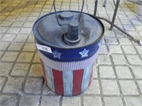 Vintage Stars & Stripes Decorated Gas Can
