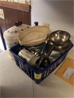 GROUP LOT- SILVERPLATE, COOKIE JAR,MISC