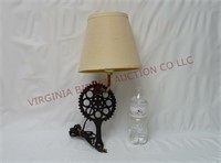 Vintage Cast Metal Wall Sconce Lamp ~ Powers On