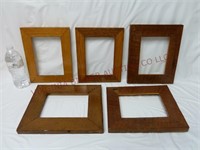 Vintage Solid Wood Picture Frames ~ Lot of 5